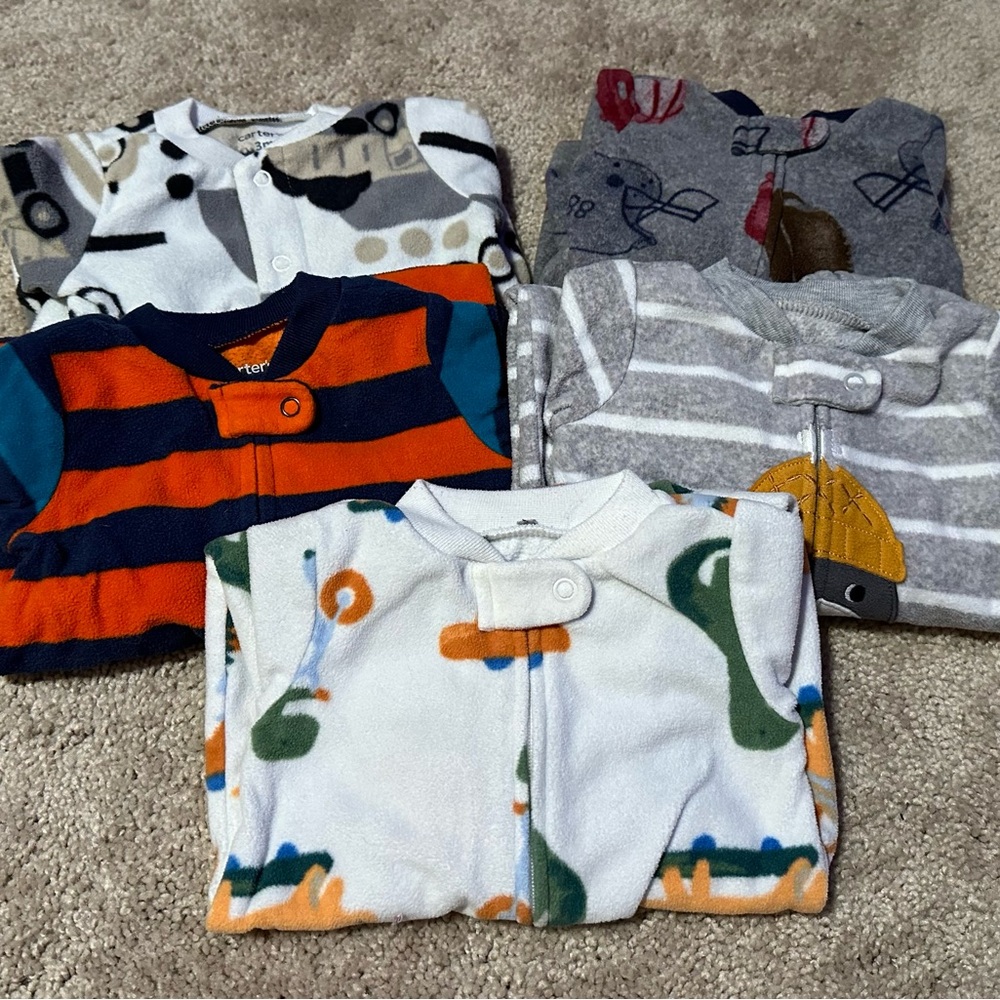 5 fleece Carters sleepers